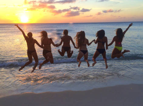 Curaçao - Zonsondergang bij de kleine knip