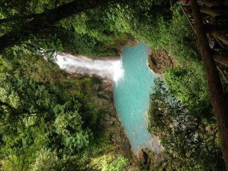 Costa Rica - Waterfall in rio celeste- Costa Rica