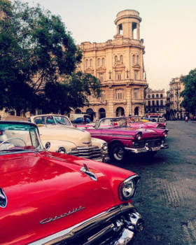 Havana - Colourful vintage cars in Havana