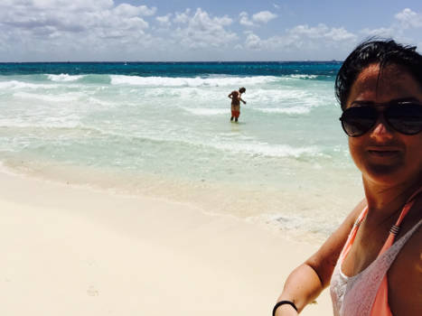 Playa del Carmen - heb ik weer als ik een selfie maak... inzoomen