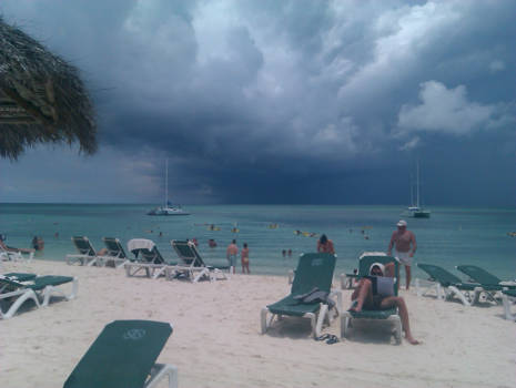 Eagle Beach - Een donkerbruin boven zee