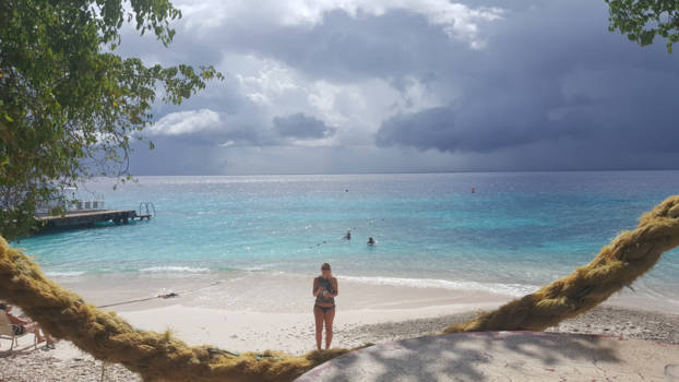 Westpunt - A bit of Curaçao, me & a lightning storm that is coming.