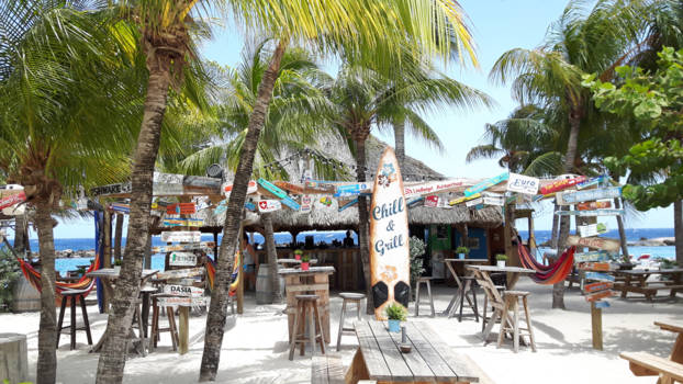 Curaçao - Ook erg leuk restaurantje op het strand chill en grill