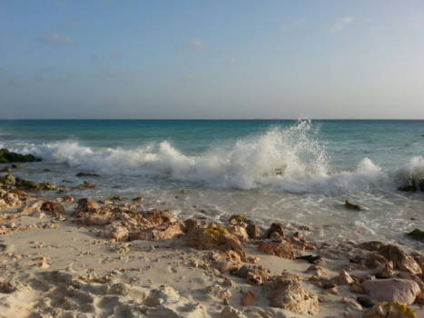 Aruba - Ruig strand.