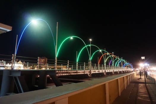 Curaçao - Pondjesbrug s nachts