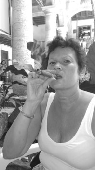 Havana - leren sigaar roken met rum en koffie