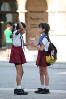 Cuba - schoolkinderen in havana