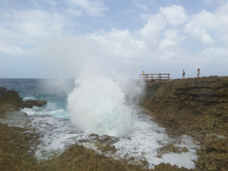 Shete Boka National Park - Een rots in de branding; puur natuur