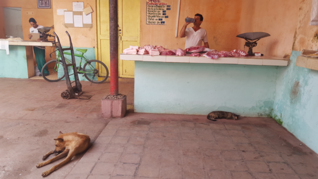 Cuba - Meat on the market