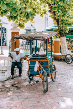 Mexico - Marktverkoper doet een dutje in de schaduw