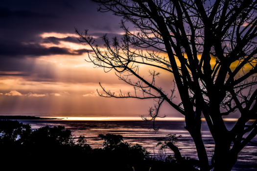 Trinidad (Cuba) - silhouette Night view coastlibe Cuba,