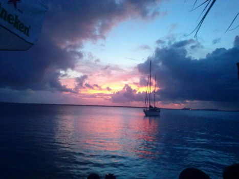 Bonaire - Kleurrijke ondergaande zon