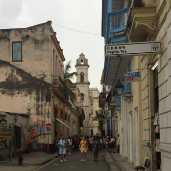 Havana - Straat waar Bodeguita del Medio aan is gelegen