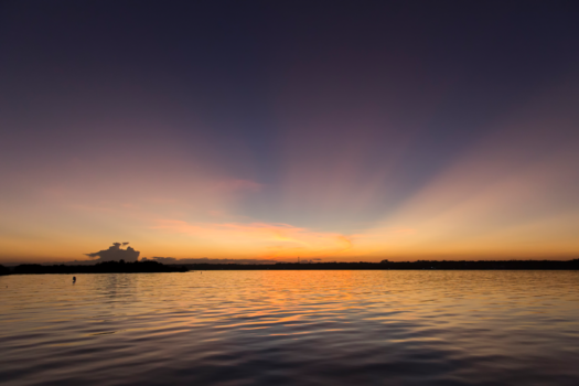 Laguna Bacalar - prachtige zonsondergang in Bacalar
