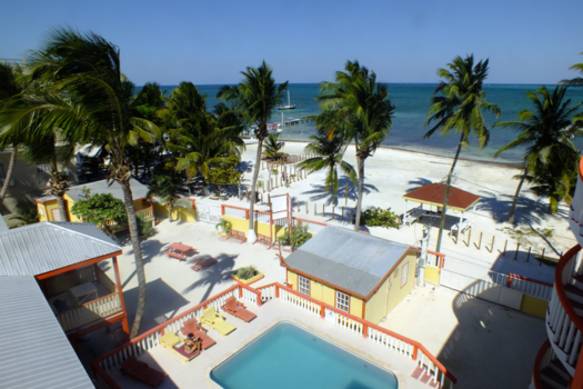 Caye Caulker - Uitzicht vanuit ons hotel