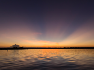 Laguna Bacalar - prachtige zonsondergang in Bacalar